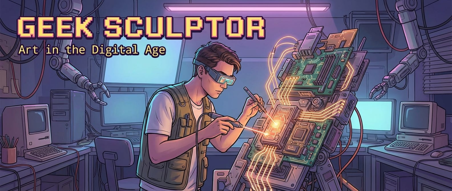 文生图:古典艺术风格插画,一位专注的雕塑家正在工作室中,手持工具,对一座已经成型但略显粗糙的雕塑进行细致入微的打磨和修饰。雕塑的外形没有改变,但表面变得光滑,细节更加精致,散发出艺术的光辉。工作室背景光线柔和。